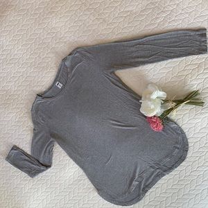 Gray Old Navy Luxe Long Sleeve Shirt